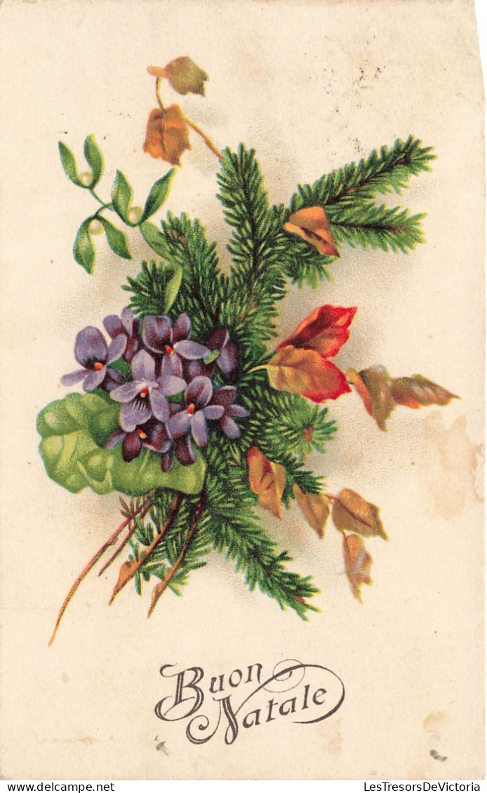 FETES ET VOEUX - Un Bouquet De Fleurs - Buon Natale - Colorisé - Carte Postale Ancienne - Compleanni