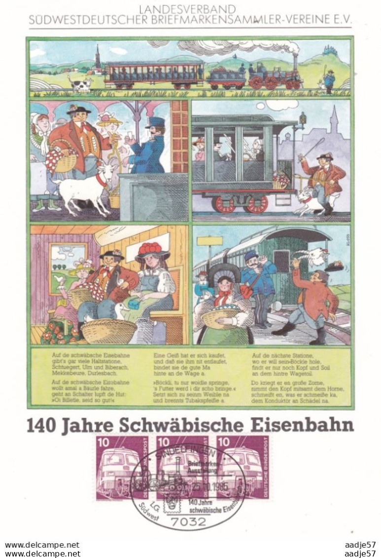 Germany / Deutschland 140 Jahre Schwäbische Eisenbahn Sindelfingen 25-10-1985 - Trains