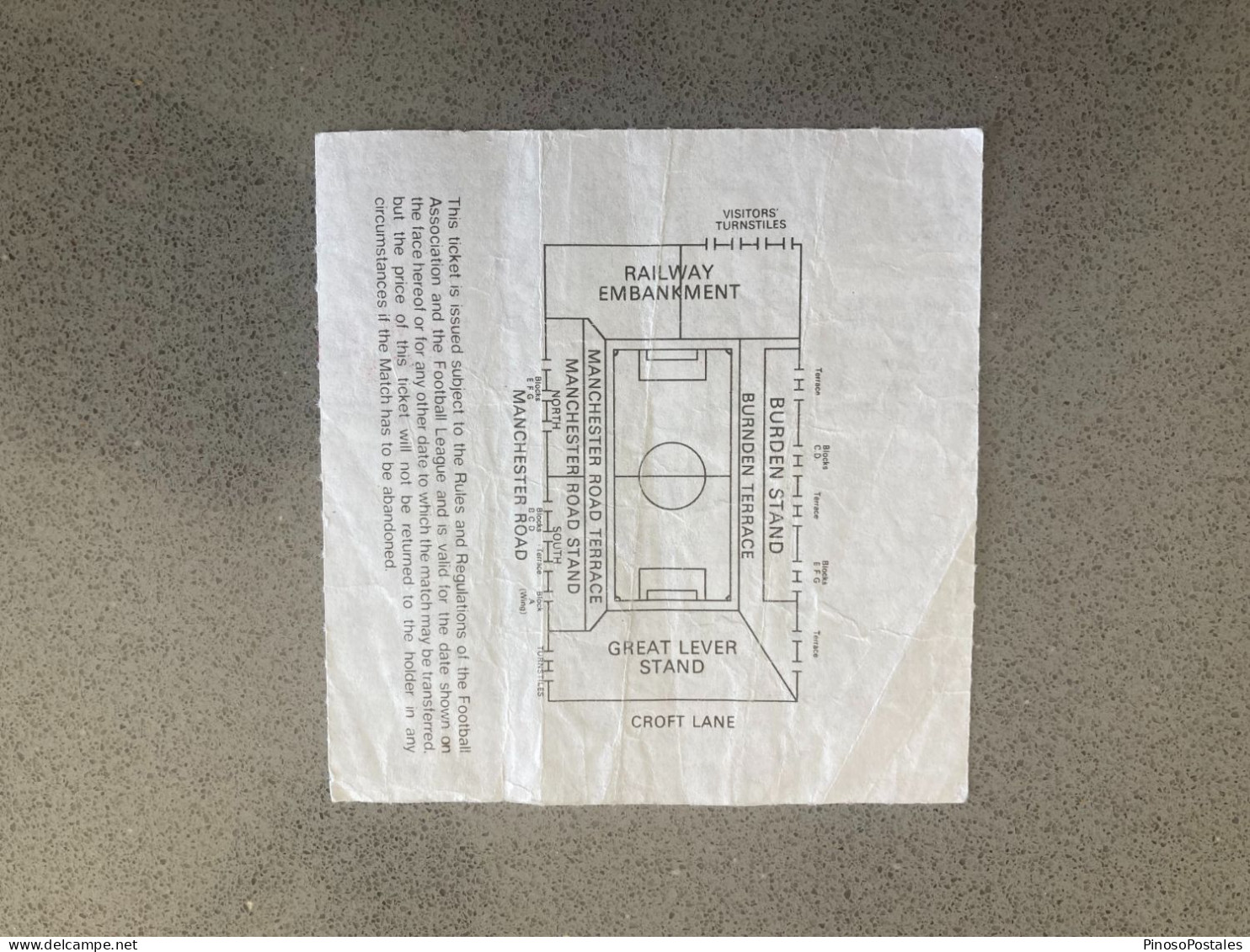 Bolton Wanderers V Chester City 1989-90 Match Ticket - Eintrittskarten