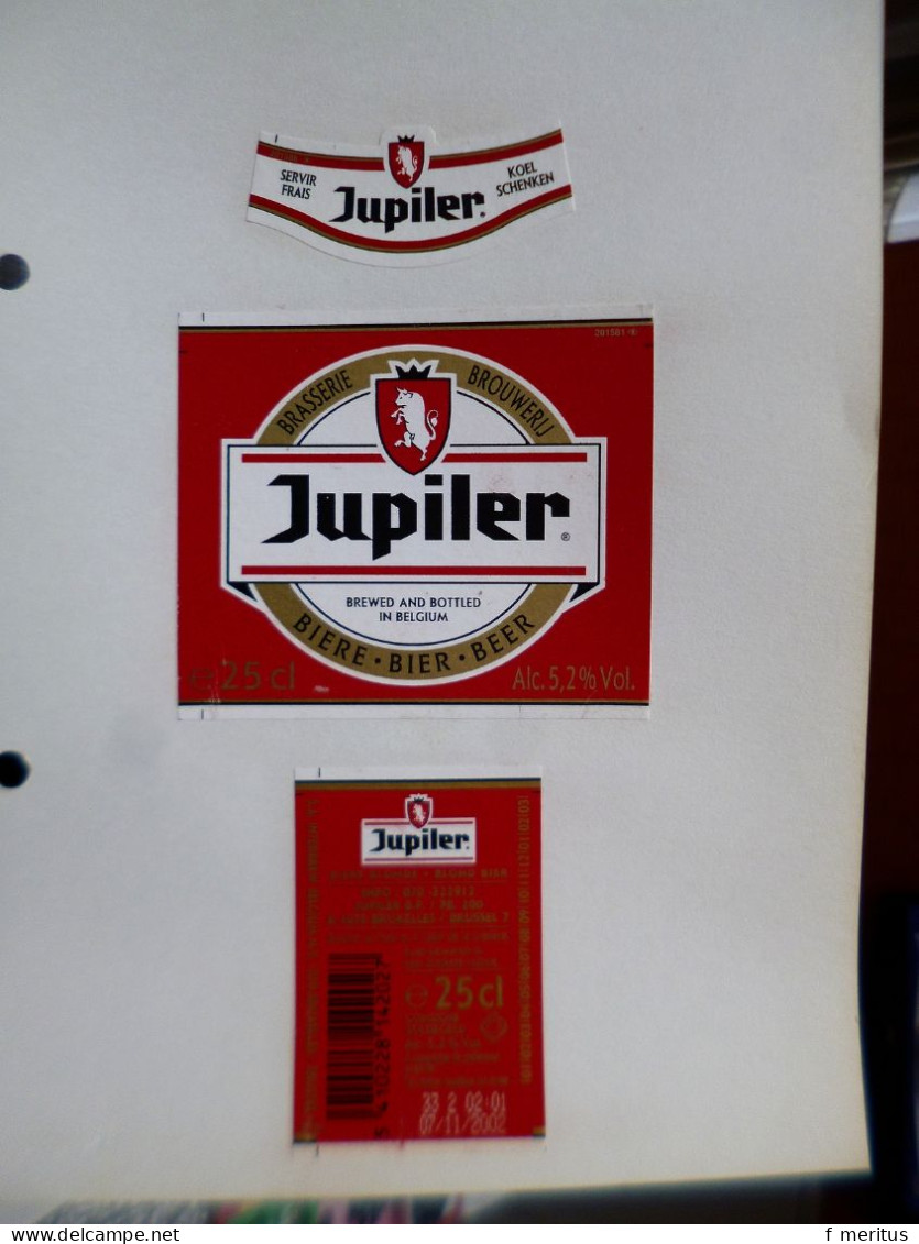 Lot De 7 étiquettes De Bières Belges - Brasserie Jupiler Interbrew - Cerveza