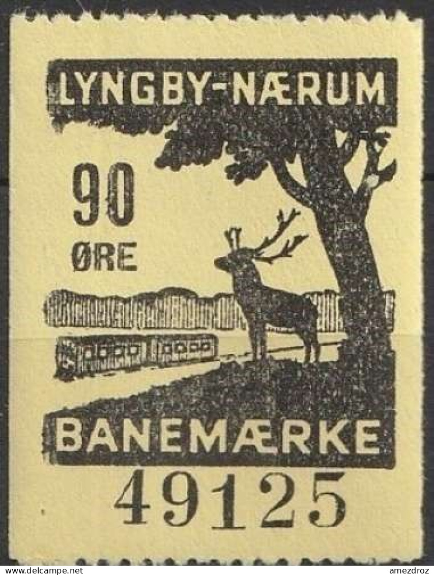 Chemin De Fer Danois ** - Dänemark Railway Eisenbahn Lyngby - Naerum Banemaerke  (A13) - Paketmarken