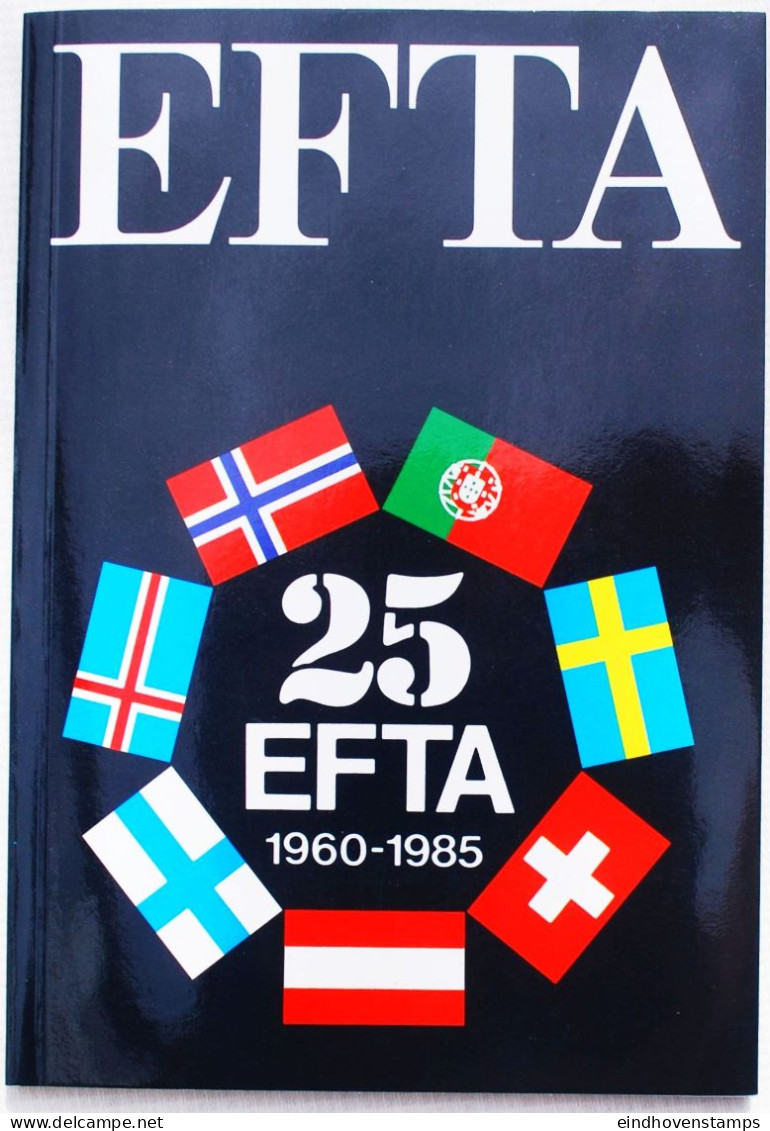 EFTA 1985 Norway Cept Blackprint Block + 2 Val + 15 Val Austria Finland Island Portugal Sweden + Commerative Booklet MNH - Autres & Non Classés