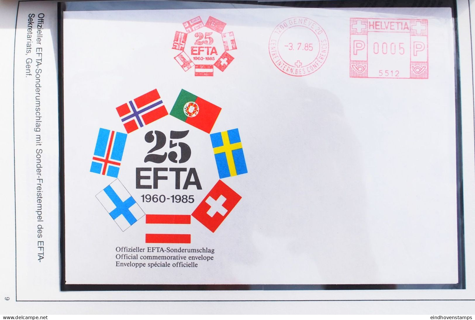 EFTA 1985 Norway Cept Blackprint Block + 2 Val + 15 Val Austria Finland Island Portugal Sweden + Commerative Booklet MNH - Autres & Non Classés