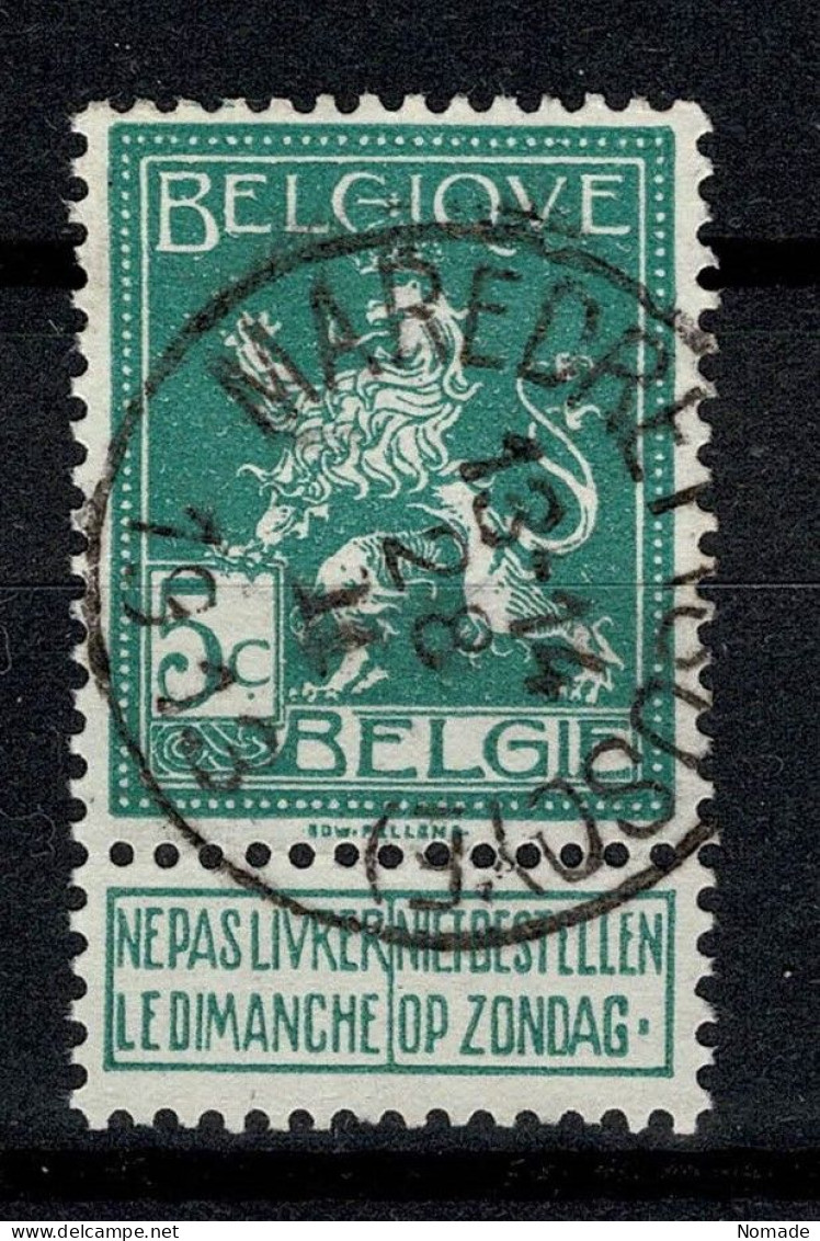 Belgique 1912 COB 110 Belle Oblitération MAREDRET-SOSOYE - 1912 Pellens