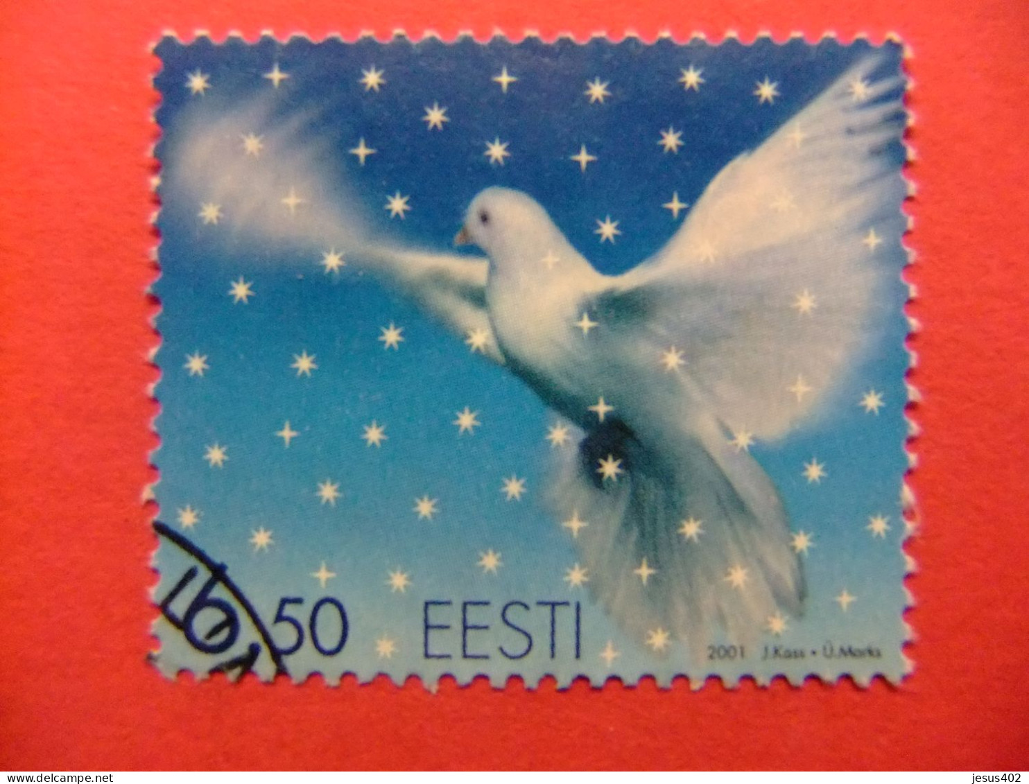 111 ESTONIA - ESTONIE - EESTI 2001 / PALOMA VOLANDO / YVERT 408 FU - Estland