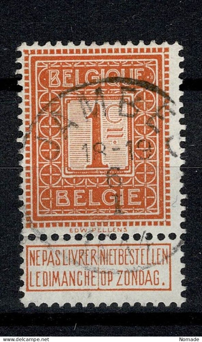 Belgique 1912 COB 108 Belle Oblitération JAMBES - 1912 Pellens