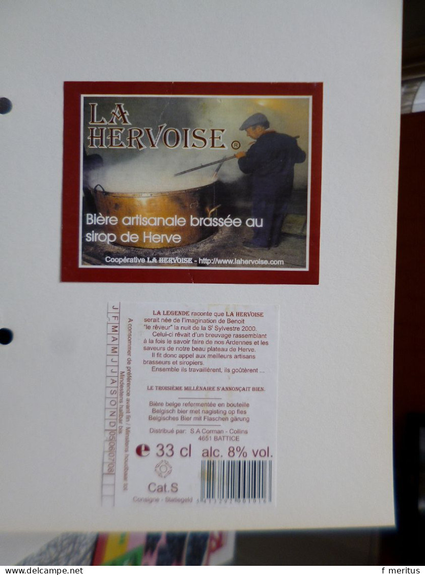 Lot De 9 étiquettes De Bières Belges - Brasserie Vervifontaine - Cerveza