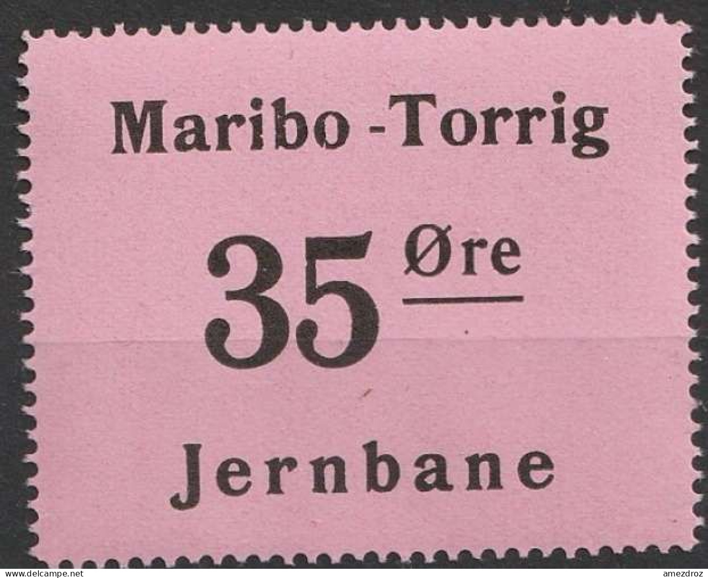 Chemin De Fer Danois ** - Dänemark Railway Eisenbahn Maribo - Torrig Jernbane   (A13) - Parcel Post