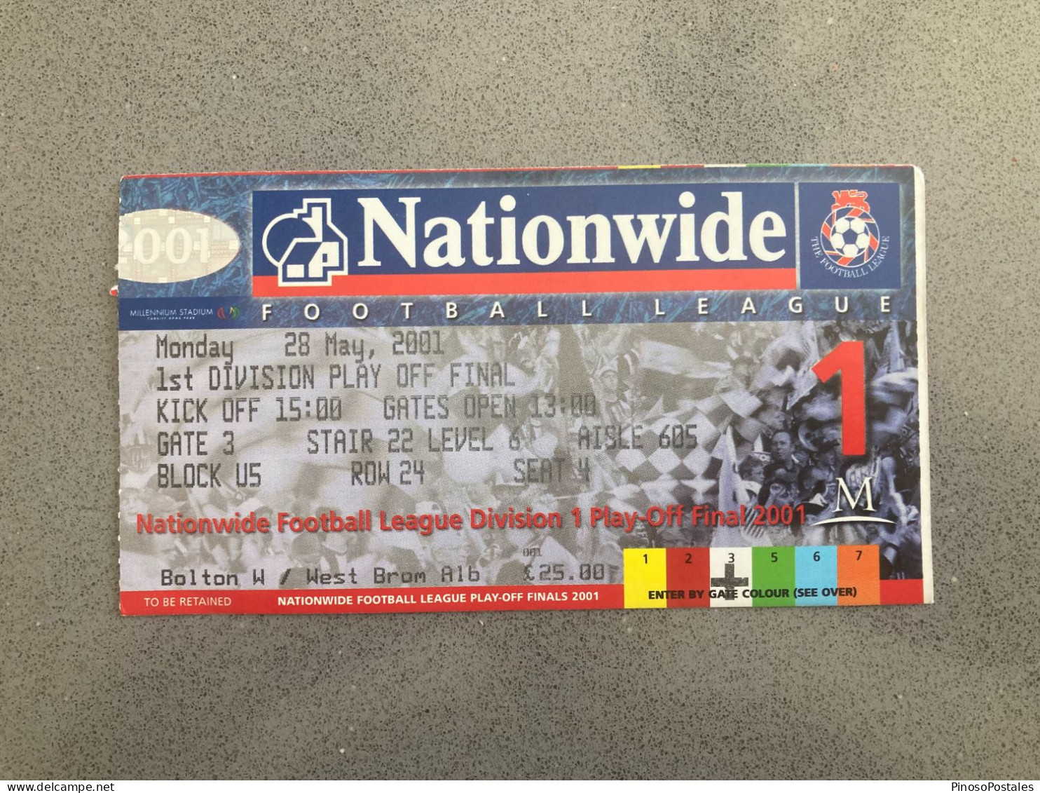 Bolton Wanderers V Preston North End 2000-01 Match Ticket - Eintrittskarten