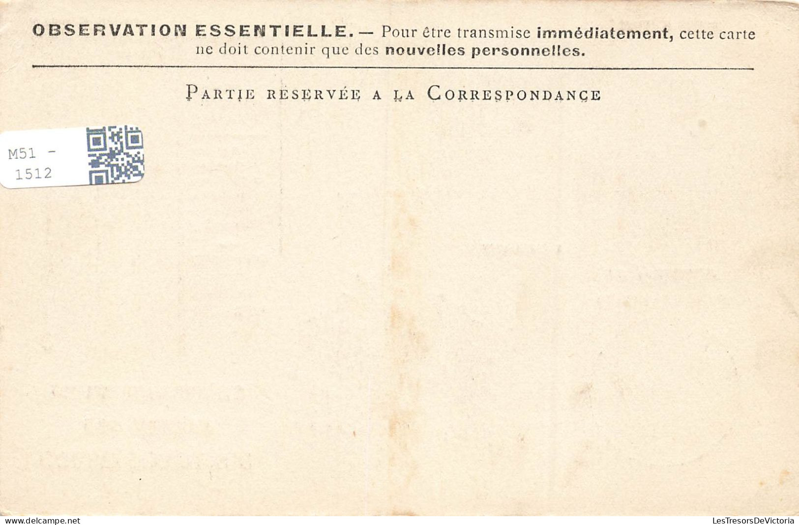 MILITARIA - Correspondance Des Armées De La République - Carte Postale Ancienne - Otros & Sin Clasificación