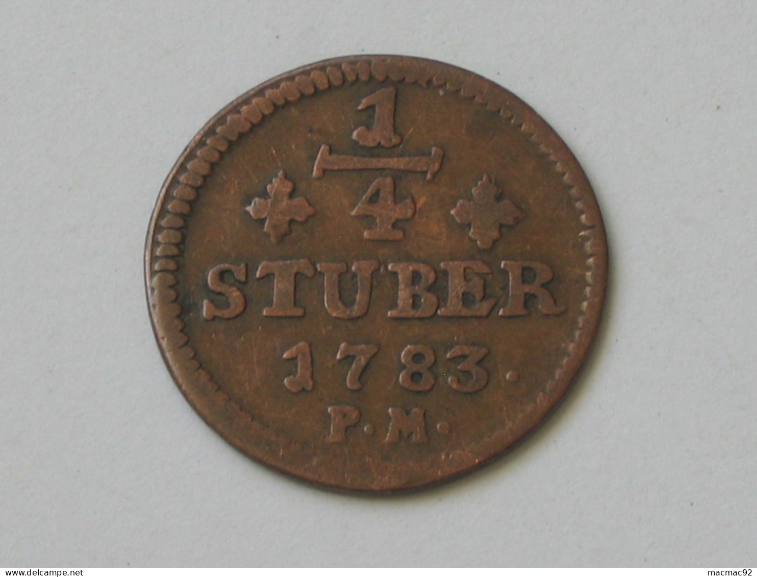 ALLEMAGNE -  ¼ Stuber 1783 P.M  - Charles-Théodore    **** EN ACHAT IMMEDIAT **** - Petites Monnaies & Autres Subdivisions