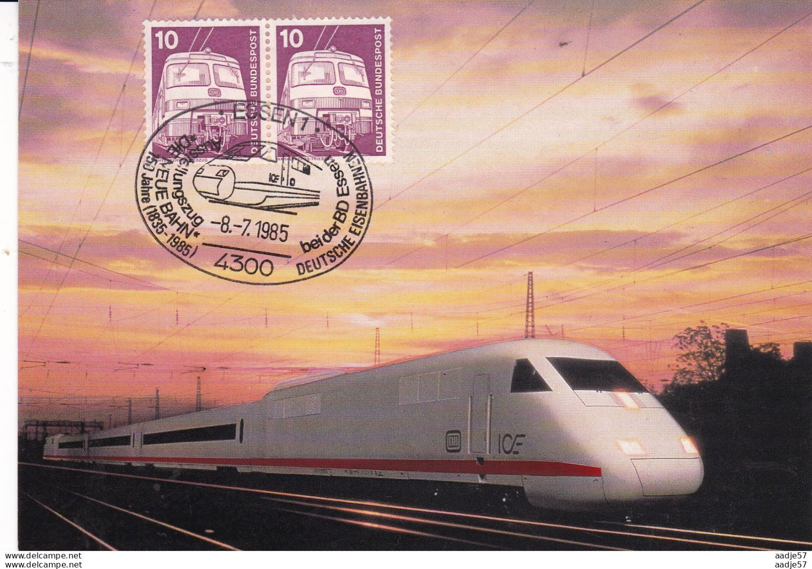 Germany Deutschland 150 Jahre Deutsche Eisenbahnen + Die Neue Bahn Bei Der BD Essen 08-07-1985 - Trenes