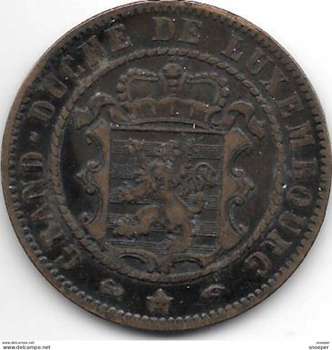 *luxembourg 10 Centimes 1855 A  Km 23.2    VF+ - Luxembourg