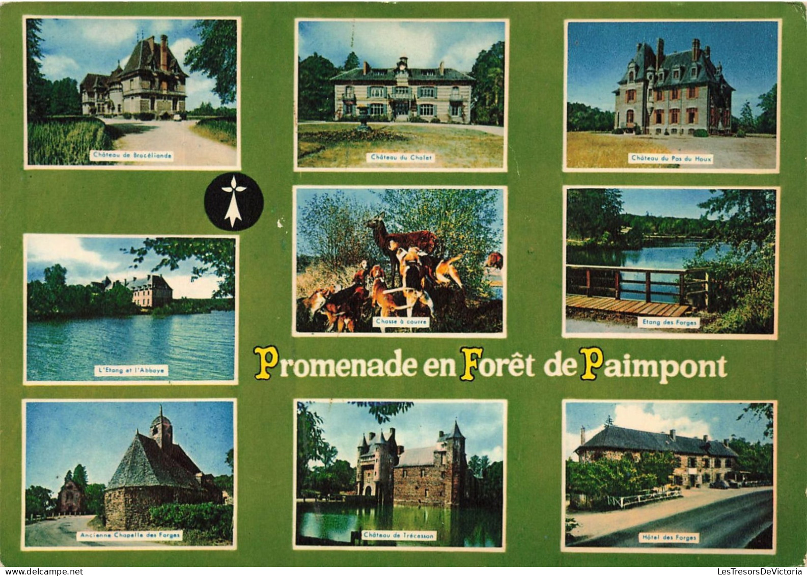 FRANCE - Paimpont - Promenade En Forêt De Paimpont - Châteaux - L'étang Et L'abbaye - Chapelle - Carte Postale - Paimpont