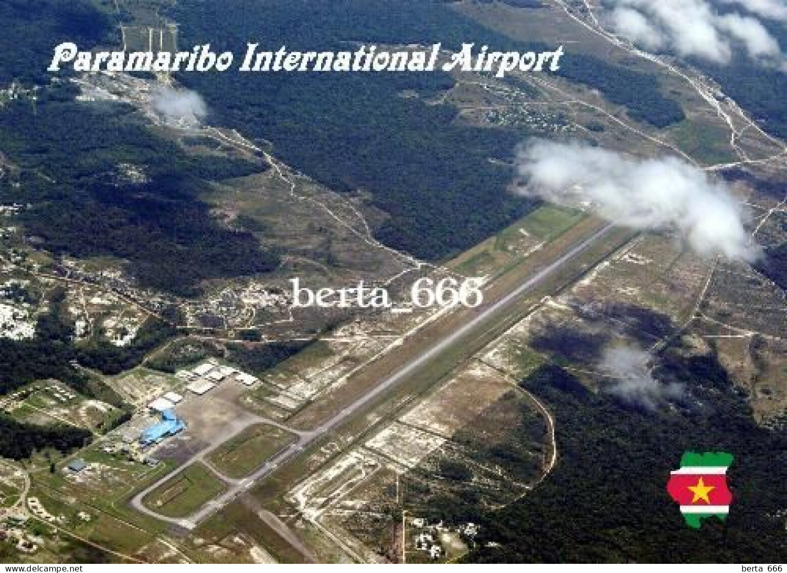 Suriname Paramaribo International Airport Aerial View New Postcard - Surinam