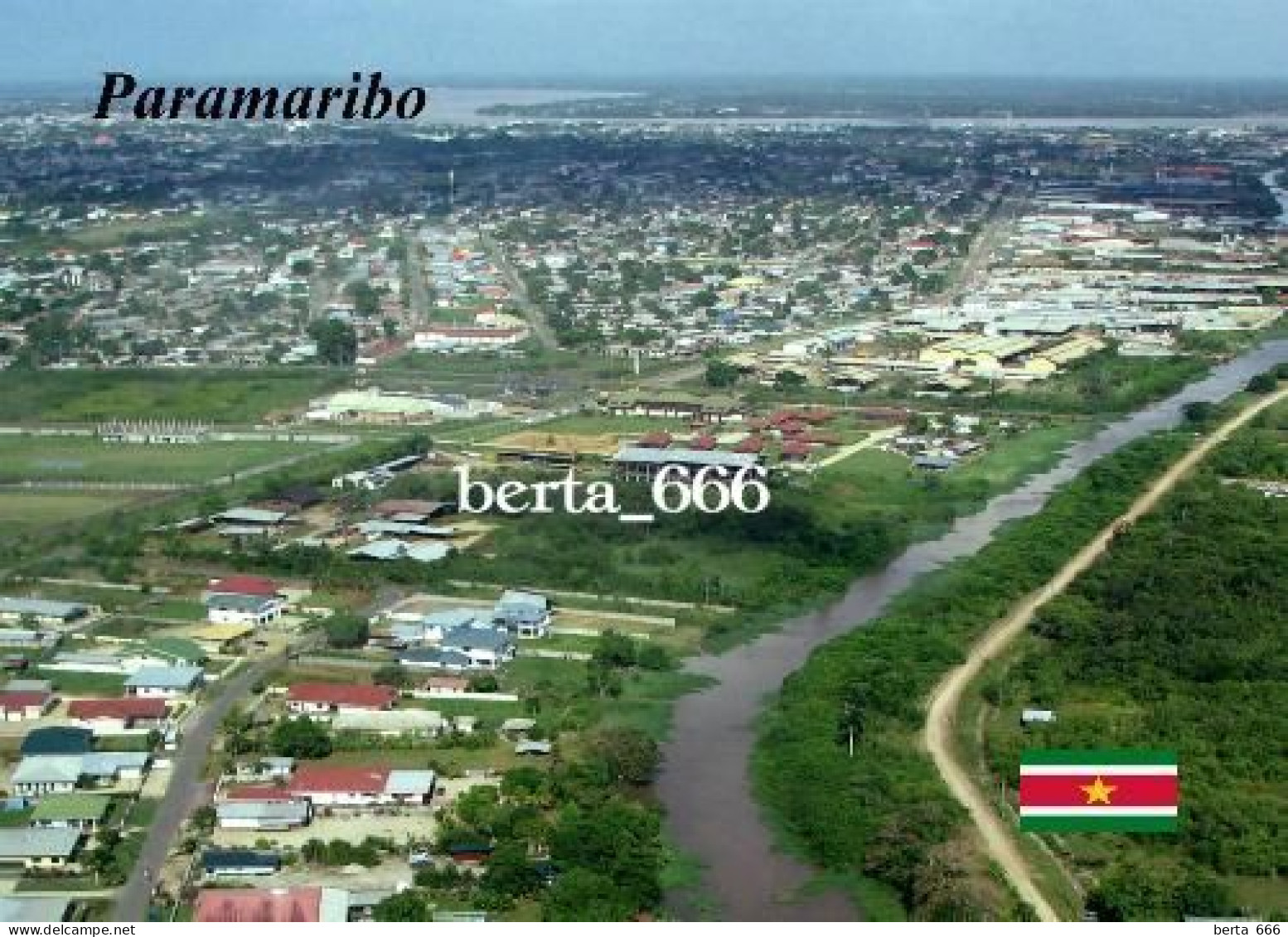 Suriname Paramaribo Aerial View New Postcard - Suriname