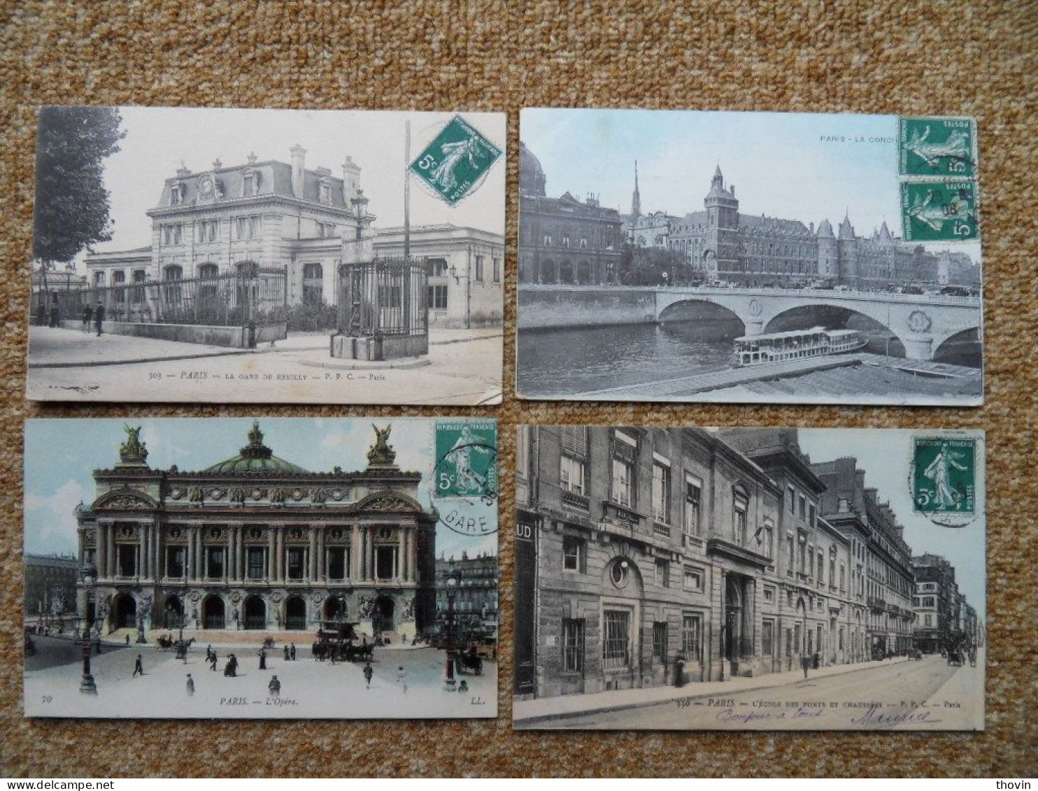 XAX041-Paris Lot De 18 CPA - Loten, Series, Verzamelingen