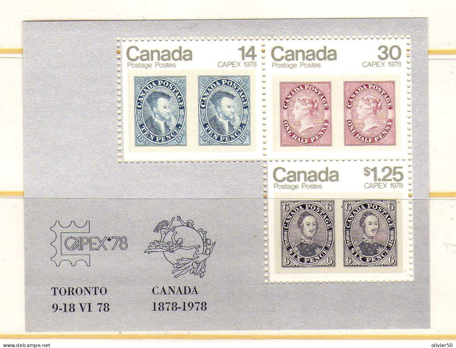 Canada - 1978 - BF Exposition Philatelique Capex - Neuf** - MNH - Hojas Bloque