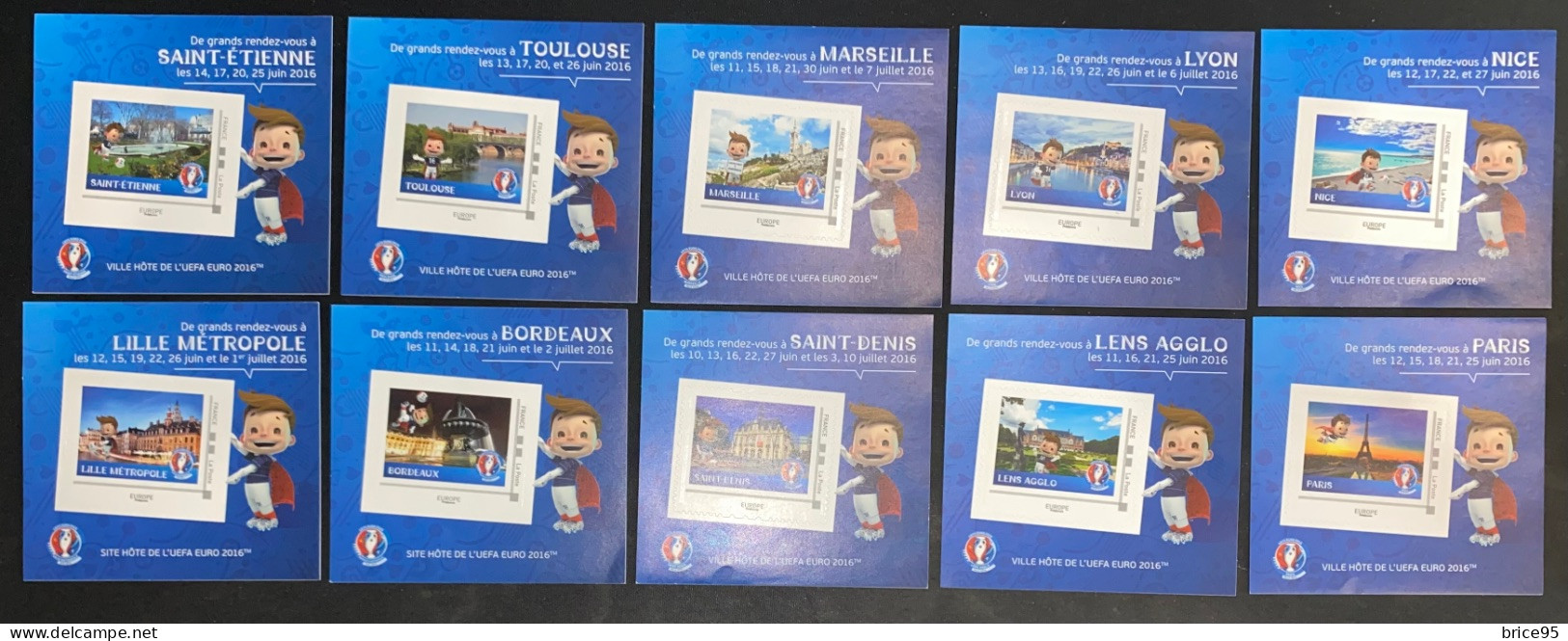 France - Lot De 10 Carnet - Site Hôte De L'UEFA Euro 2016 - 2020-…