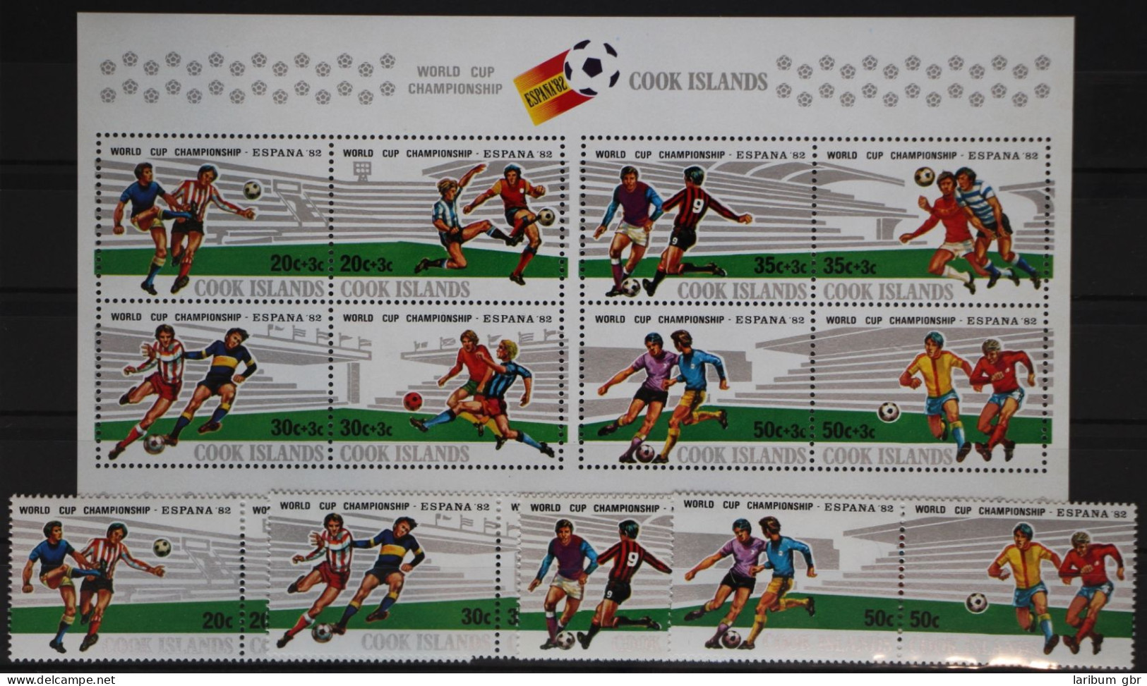 Cook Inseln 780-787 Und Block 116 Postfrisch Fußball #GC461 - Cook Islands