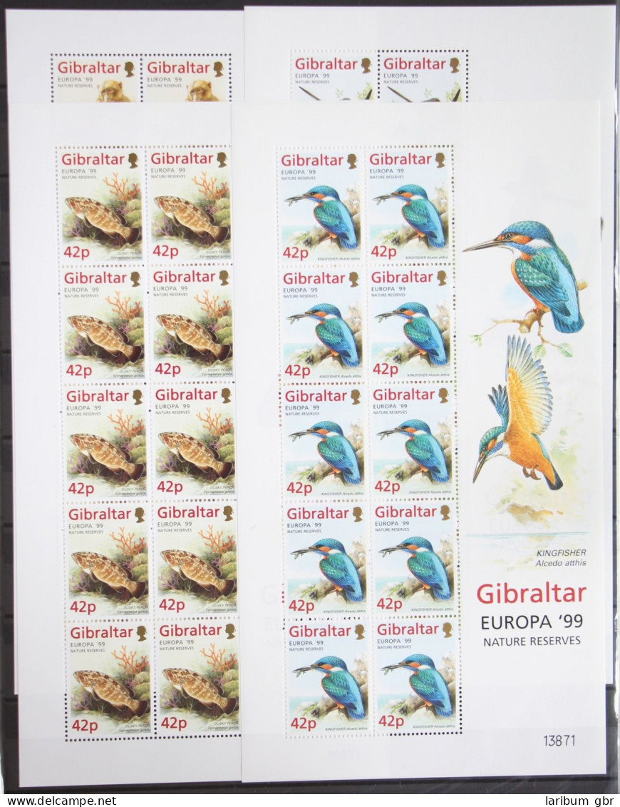 Gibraltar 852-855 Postfrisch Als Kleinbogensatz, Vögel #GD813 - Gibraltar