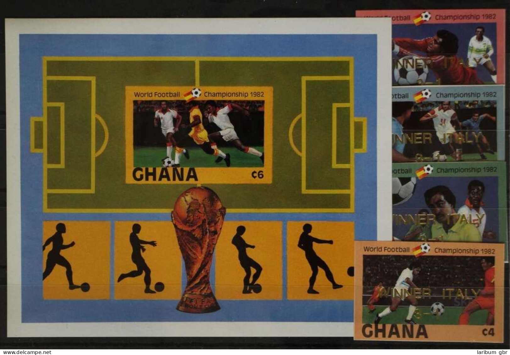 Ghana 968-971 Und Block 99 Postfrisch Fußball #GC465 - Ghana (1957-...)