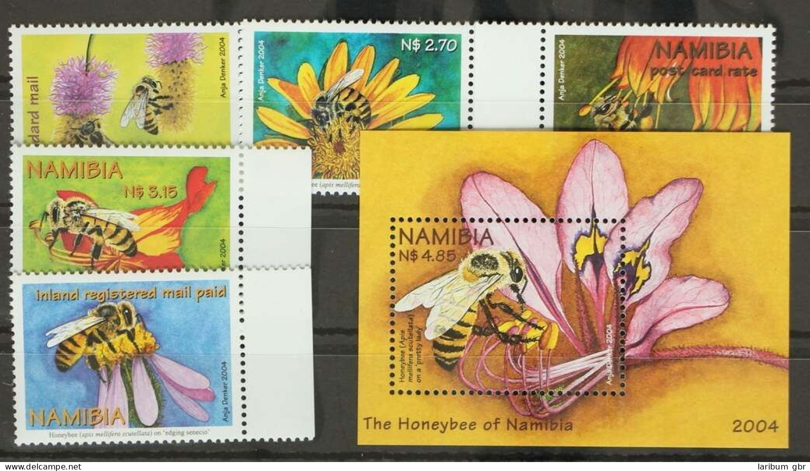Namibia 1120-1124 Und Block 60 Postfrisch Blumen Bienen #GD755 - Namibie (1990- ...)