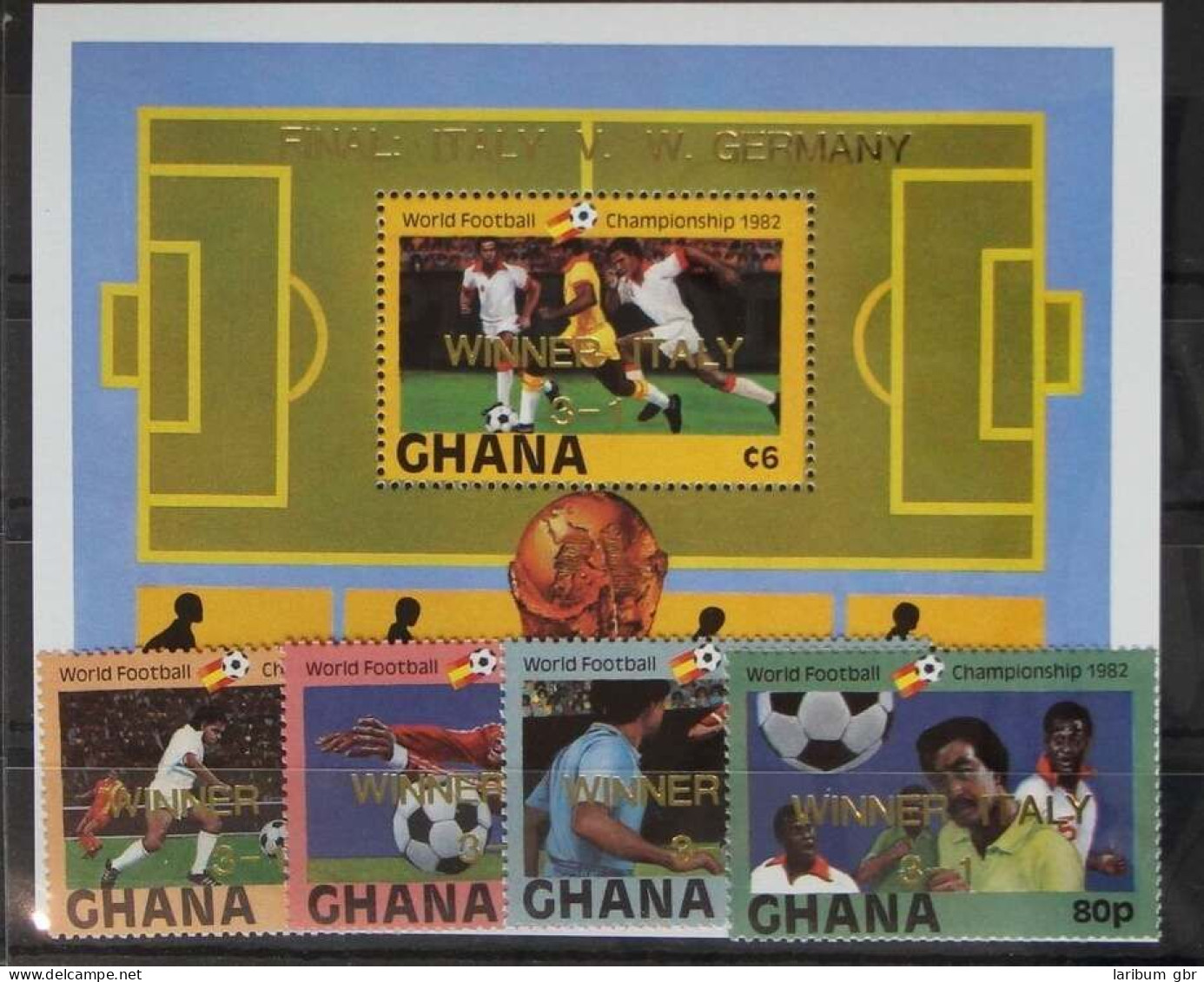 Ghana 968-971 Und Block 99 Postfrisch Fußball #GC510 - Ghana (1957-...)