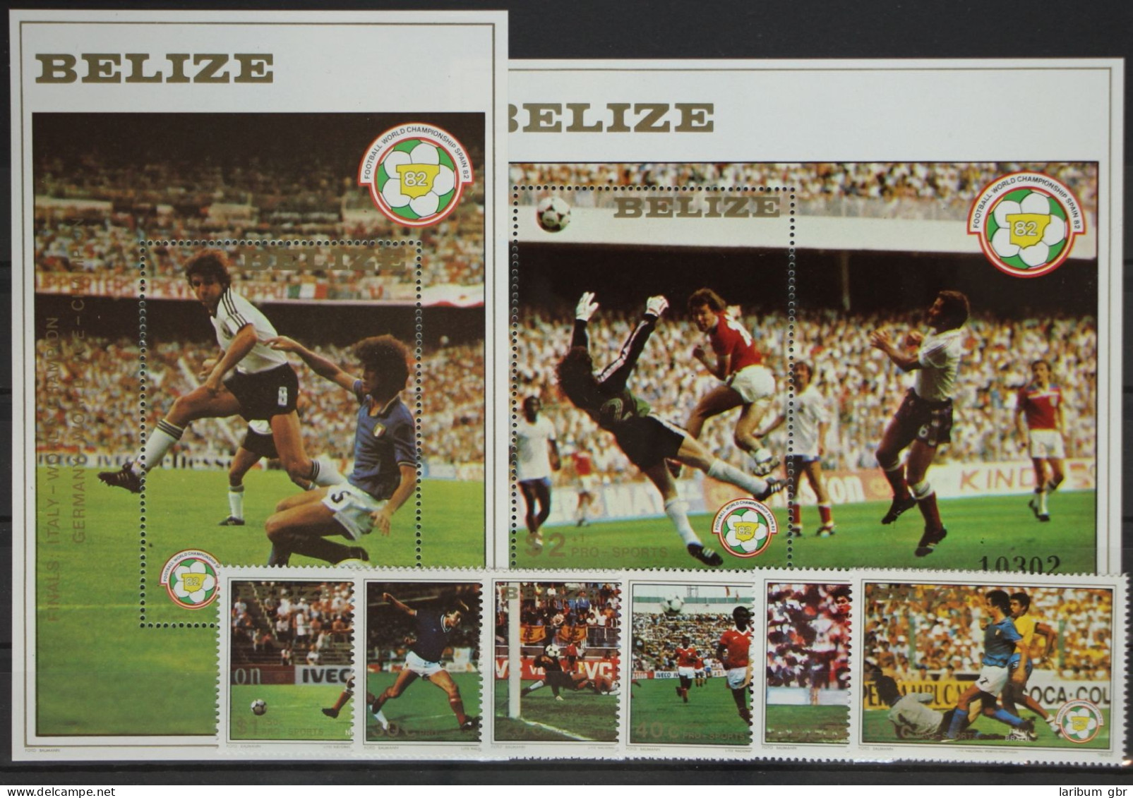 Belize 688-693 Und Block 55-56 Postfrisch Fußball #GC476 - Belize (1973-...)