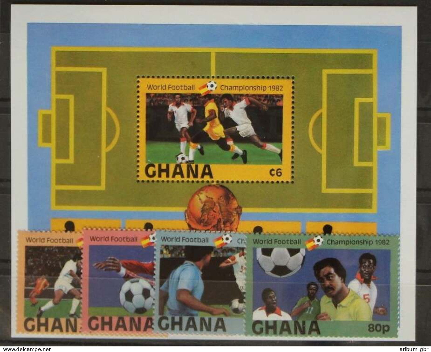 Ghana 945-948 Und Block 97 Postfrisch Fußball #GC487 - Ghana (1957-...)