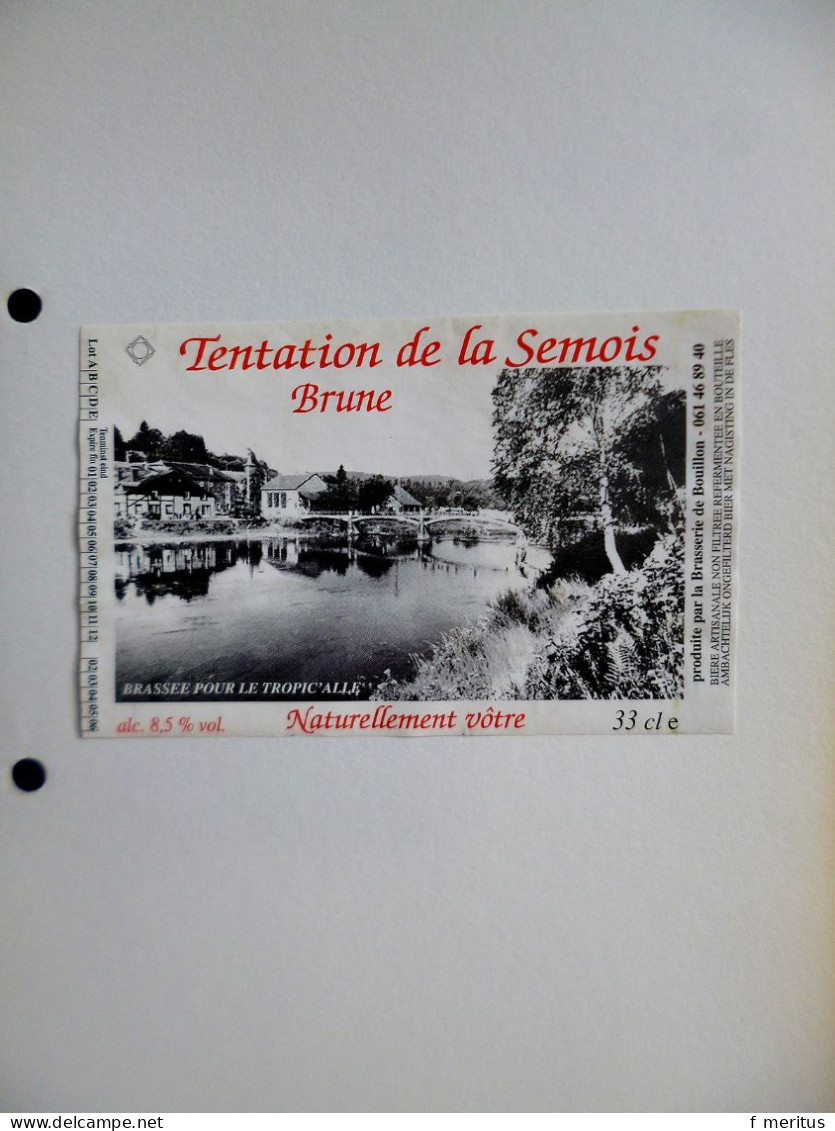 Lot de 8 étiquettes de bières belges - Brasserie de Bouillon