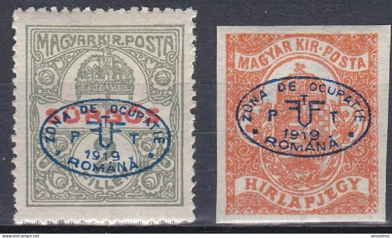 Hongrie Debrecen Taxe 1919 Mi 4-5 * (A12) - Debreczin