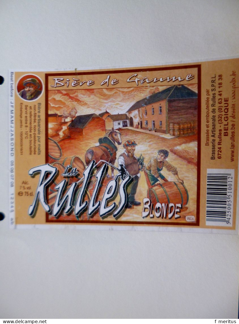 Lot De 3 étiquettes De Bières Belges - Brasserie De Rulles - Cerveza