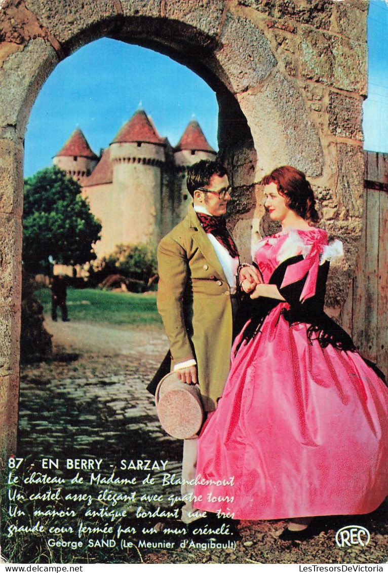 FRANCE - En Berry - Sarzay - Vue Sur Le Château - Animé - Face à L'entrée - Carte Postale Ancienne - La Chatre