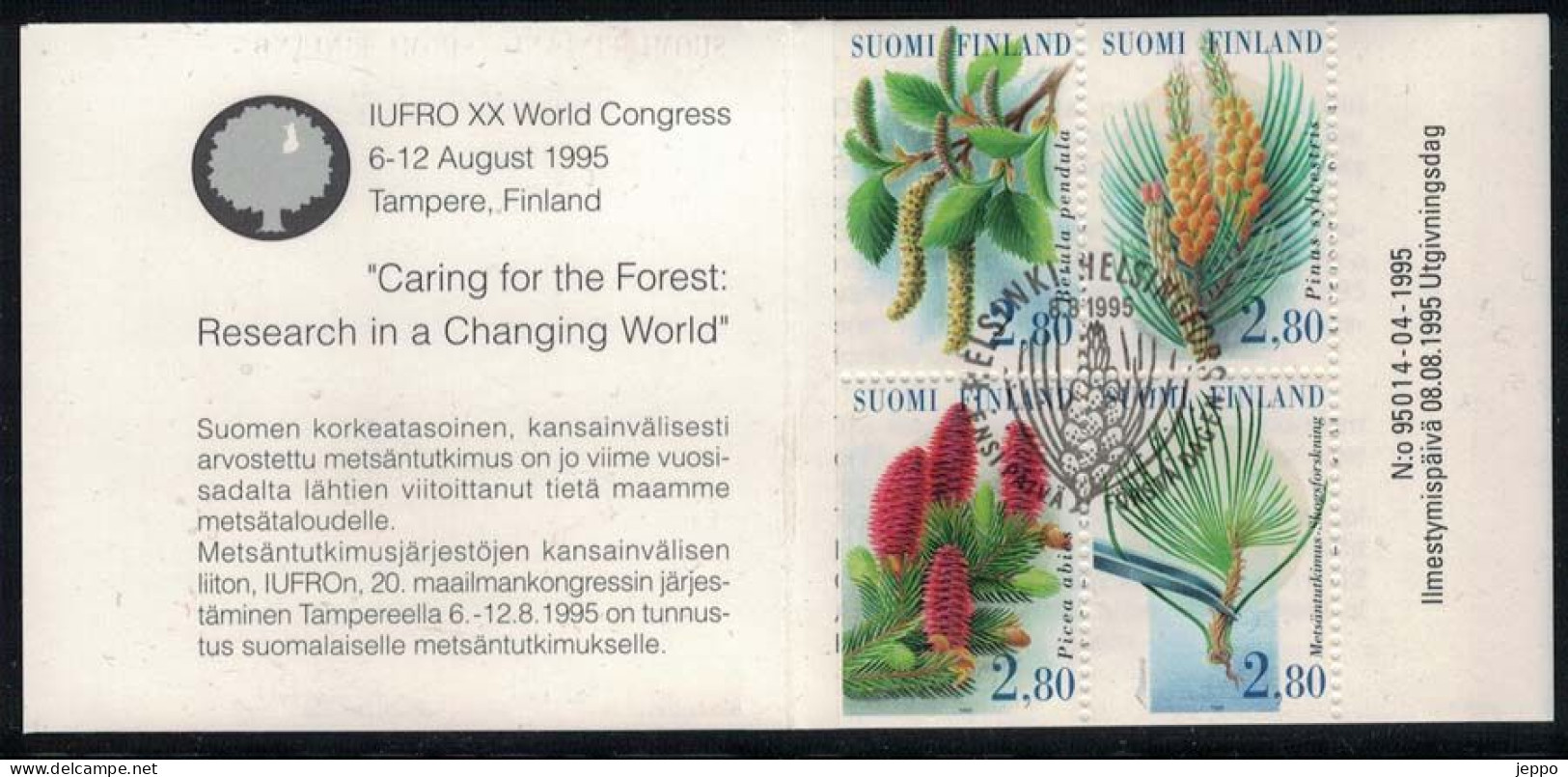 1995 Finland, Forest Booklet FD Stamped. - Cuadernillos