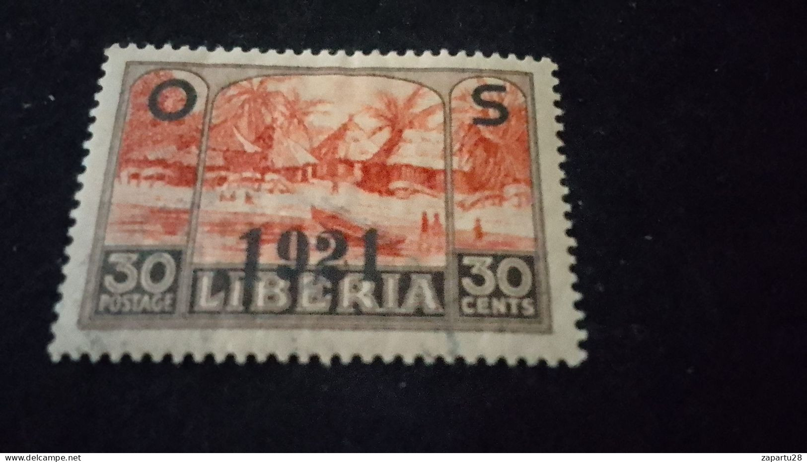 LİBERYA--1910-22  30 C      DAMGALI   0FFİCİAL - Liberia