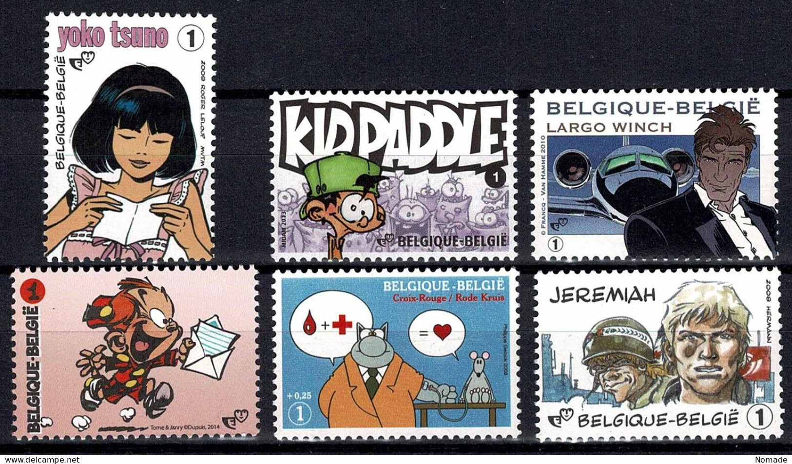 Lot De 6 Timbres Belgique N° 1 Thème BD Validité Permanente VF 8,76 € - Unused Stamps