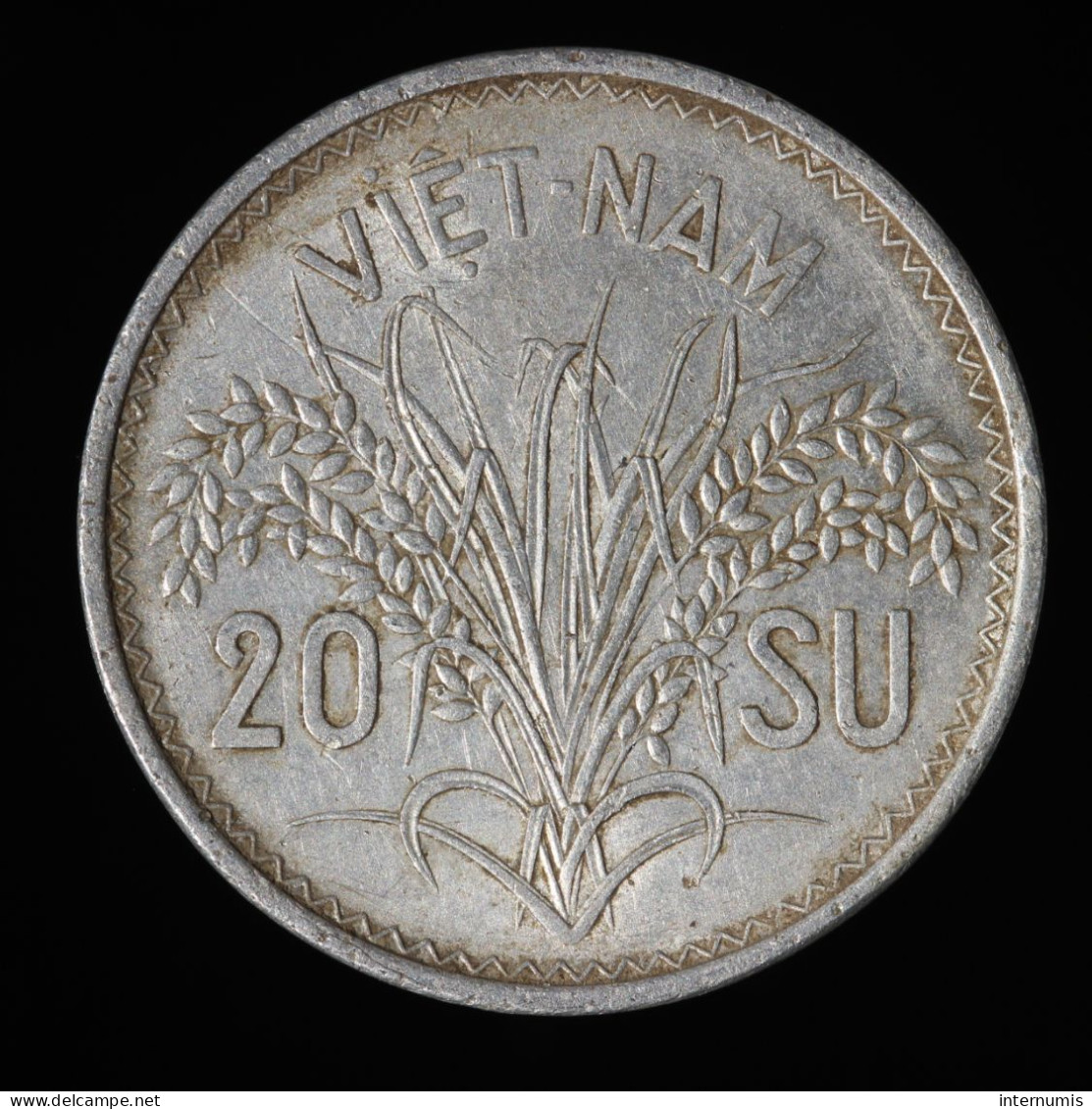 Vietnam, Bao Dai, 20 Su, 1953, South Vietnam, Aluminium, TTB+ (AU),
KM#2 - Vietnam