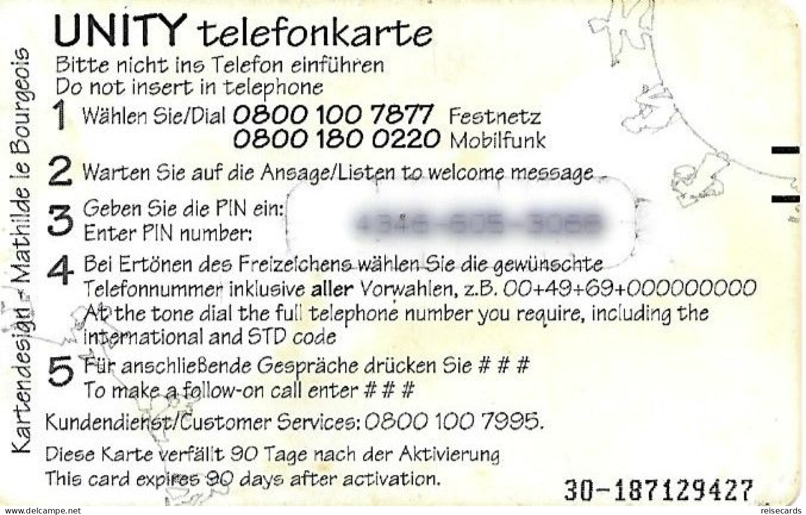 Germany: Prepaid IDT Unity - [2] Mobile Phones, Refills And Prepaid Cards