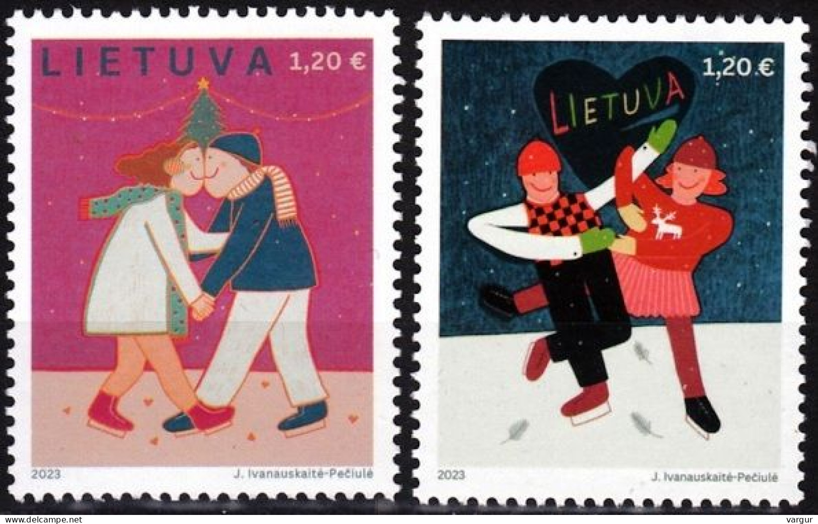 LITHUANIA 2023-19 Merry Christmas! Complete Set, MNH - Noël