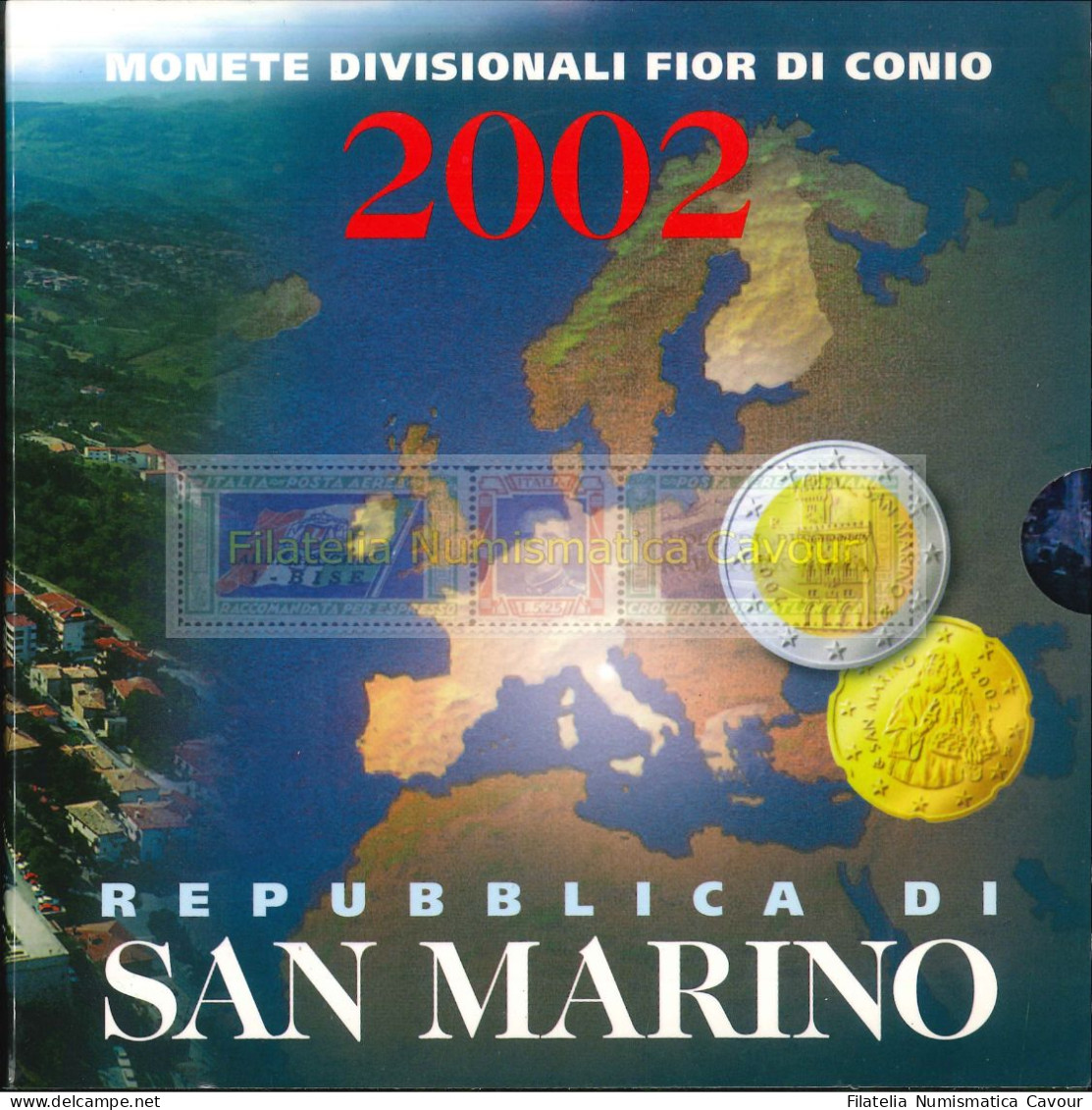 2002 - FDC DIVISIONALE 8 VALORi - San Marino