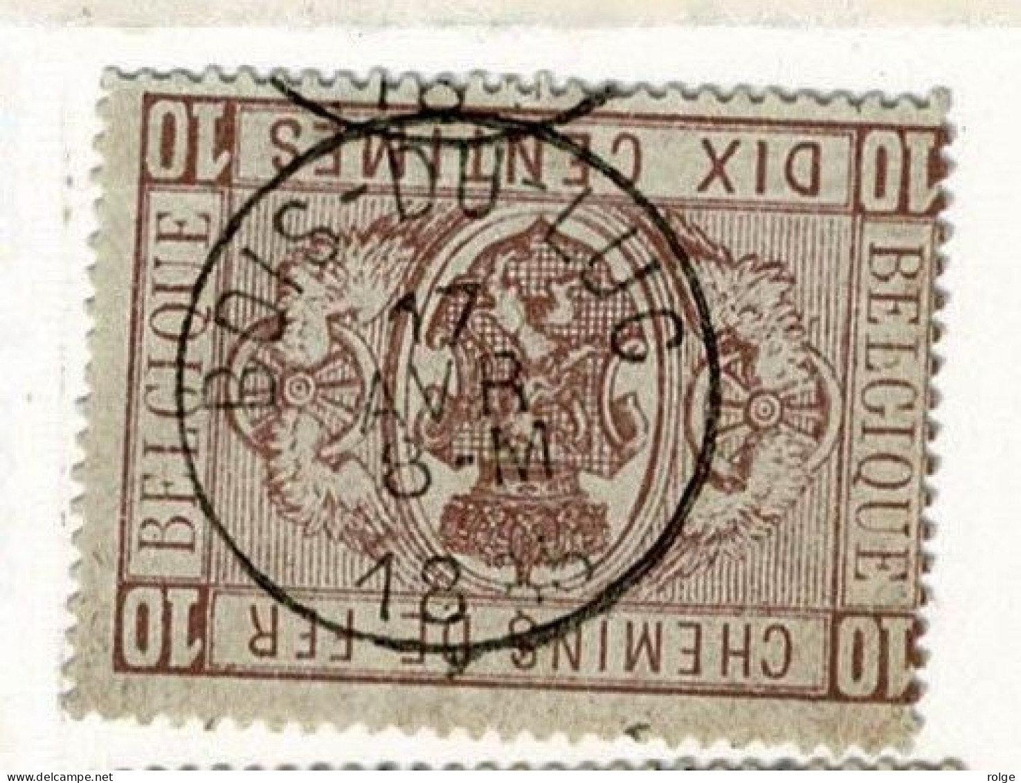 D059   BOIS DU LUC       POSTSTEMPEL  OP SPOORWEGZEGEL - Used