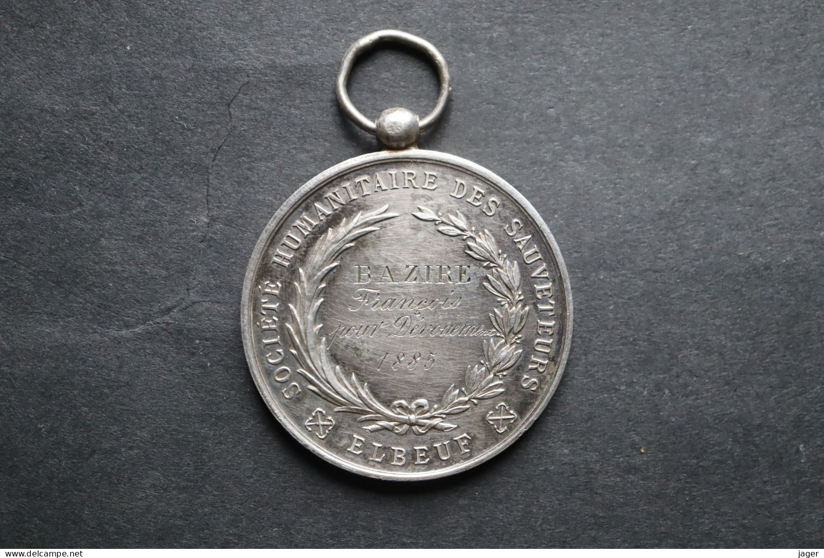 Médaille Ancienne Médaille  Sauver Ou Perir   ELBEUF Avec Attributions  1885 - France
