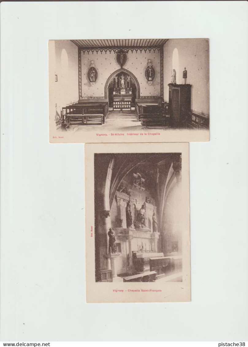 52 - VIGNORY Saint Hilaire, Intérieur De La Chapelle Et Chapelle Saint François - Scans - Andelot Blancheville