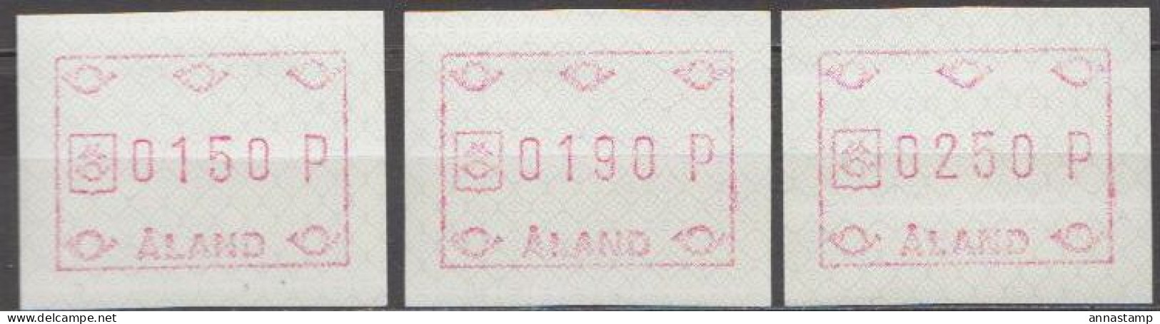 Aland MNH Set, Machine Stamps - Aland
