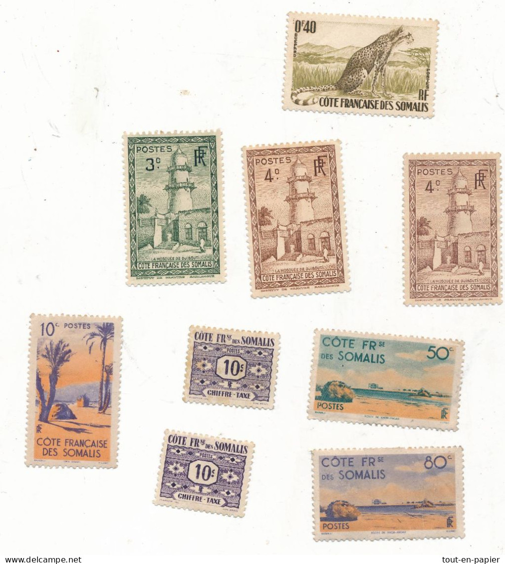 Lot De Timbres  Côte Française Des Somalies Dont Taxe - Somalie (1960-...)