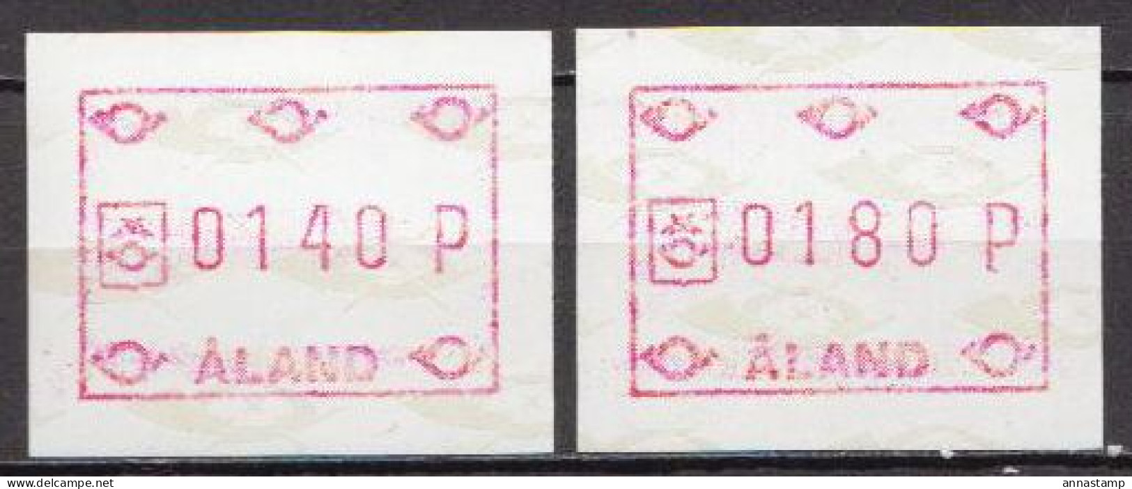 Aland MNH Set, Machine Stamps - Aland