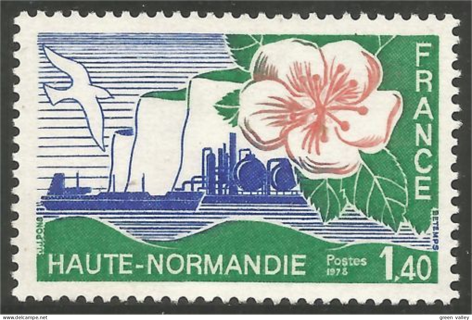 349 France Yv 1992 Région Haute Normandie Chimie Pétrole Oil Chemistry MNH ** Neuf SC (1992-1b) - Química