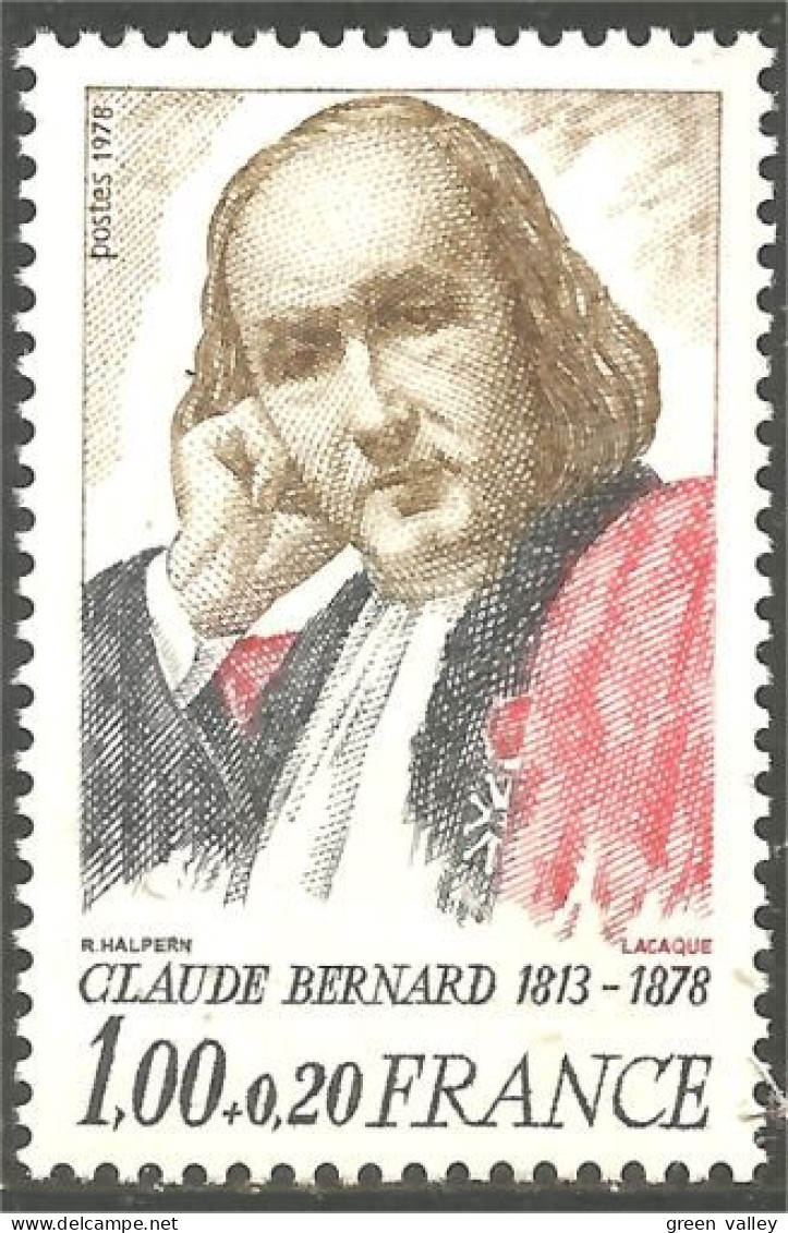 349 France Yv 1990A Claude Bernard Médecine Pancréas MNH ** Neuf SC (1990A-1b) - Medicine