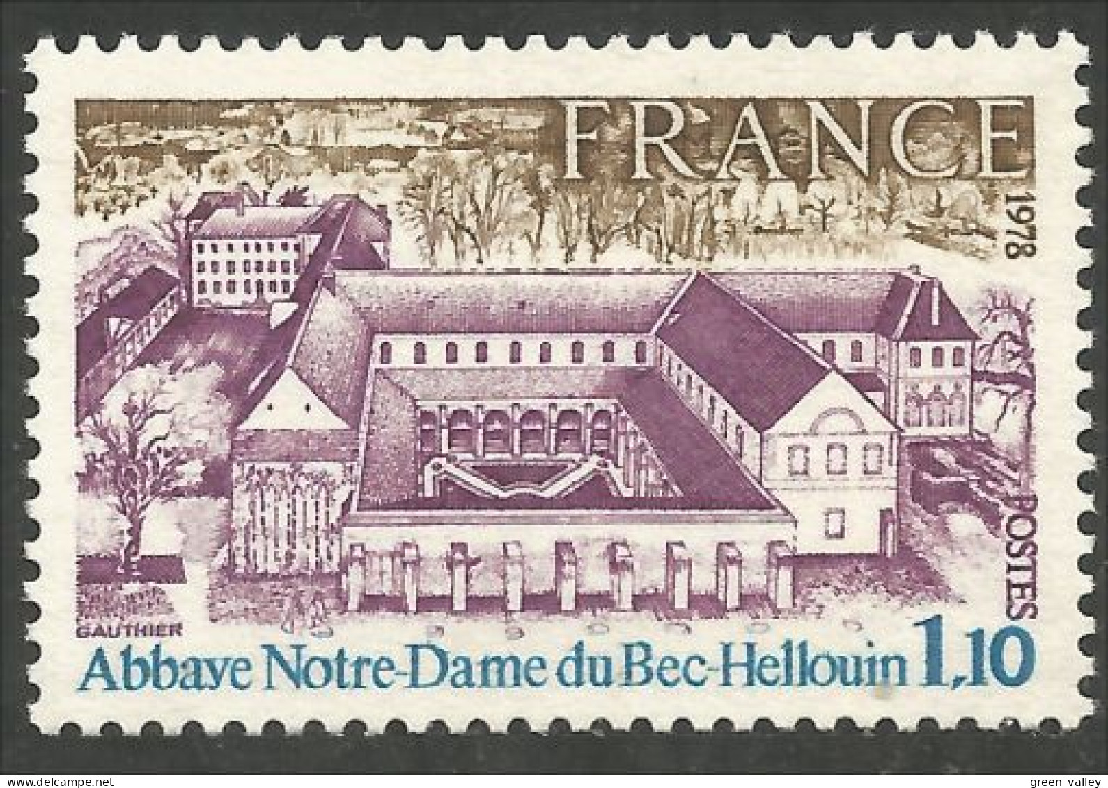 349 France Yv 1999 Abbaye N-D Bec Hellouin Abbey MNH ** Neuf SC (1999-1c) - Christendom